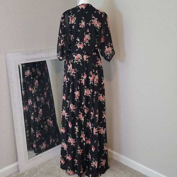 AAKAA Wrap Maxi Floral Dress Size S - Picture 5 of 9